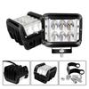 4"Led Work Dual Side Shooter Pod White & Amber Strobe Lamp Off Road Flashing Light For Car Truck Pickup Boat Suv