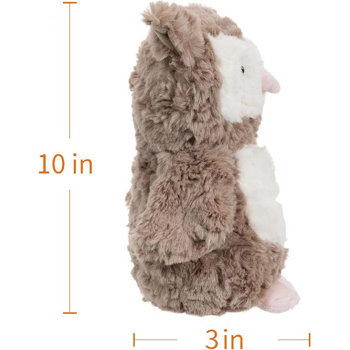 Apricot Lamb Toys Plush Brown Owl Stuffed Animal Soft Cuddly Perfect for Child (Brown Owl,10 Inches)