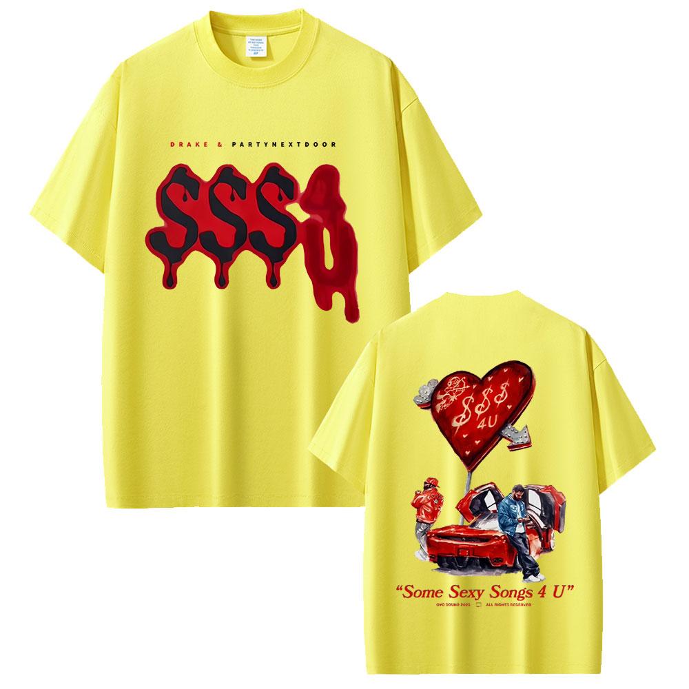 Hot Sale PARTYNEXTDOOR Drake Some Sexy Songs 4 U SSS4U New Album 2025 Tshirt Unisexs Women Hip Hop Fashion Oversized T Shirts