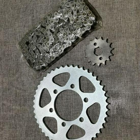 Compatible with Kawasaki 175: SK175 Chaoying SDH125-38A Front & Rear Sprockets Chain Set