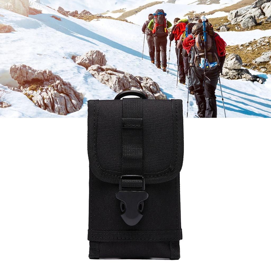 Wojskowa Torba na Telefon Komórkowy Rekreacyjna Nylonowa Wodoodporna Wielofunkcyjna Saszetka na Telefon do Noszenia na Pasie na Zewnątrz