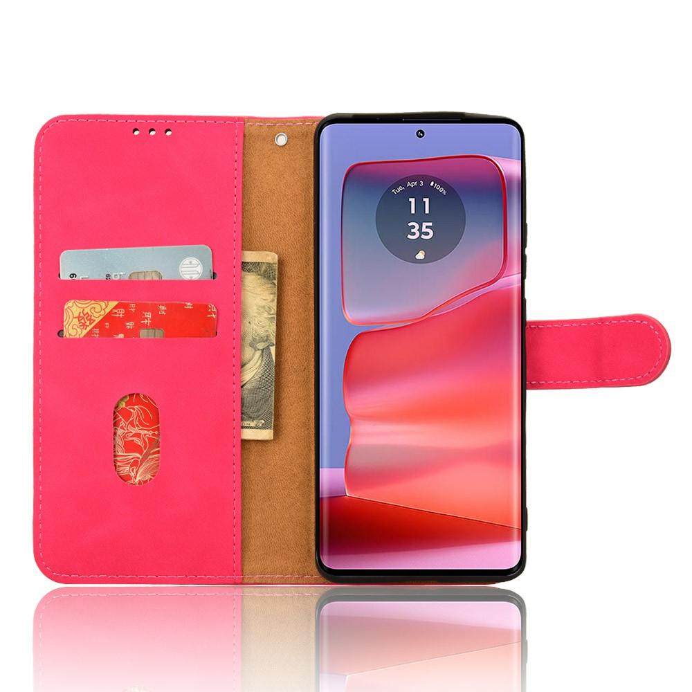 Pro Motorola Edge 50 Pro 5G Kožené pouzdro s povrchem na dotek proti pádu Peněženkové flipové pouzdro na telefon