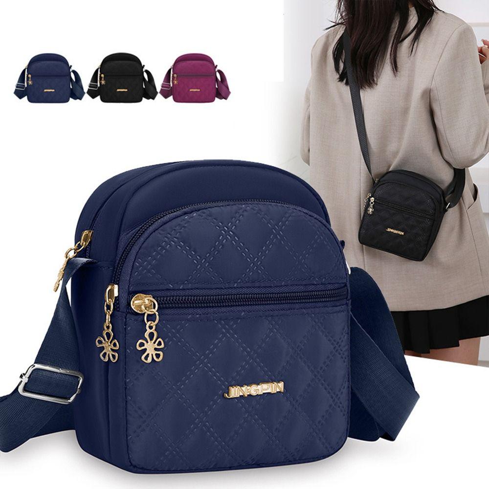New Nylon Small Square Bags Multifunctional Crossbody Messengers Bag Multi-compartment Shoulder Bag