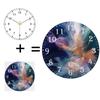 Round Glass Wall Clock 30cm Diameter Custom Photo Clear Glass Silent Sweep Second Hand Decor