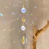Pegador de Sol de Cristais Coloridos, Pegador de Sol Pendurado com Corrente, Ornamento de Sino de Vento com Bolas de Cristal para Janela Casa Jardim Dia de Natal Festa Casamento