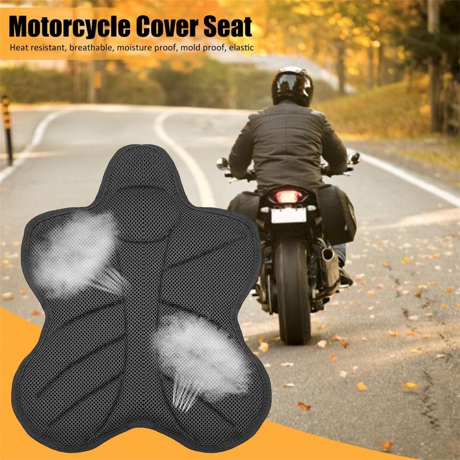 Motorcycle Cushion Cover Sunscreen Heat Insulation Cushion 3D Mesh Seat Cover eat Cushion Nonslip Cooling Down Seat Pad