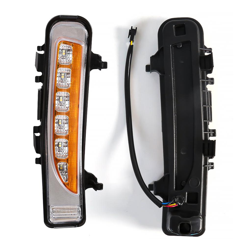 Car LED Daytime Running Light DRL For Ford Edge 2009 2010 2011 2012 2013 2014 Dynamic Turn Signal White Yellow Blue Fog Lamp 12V