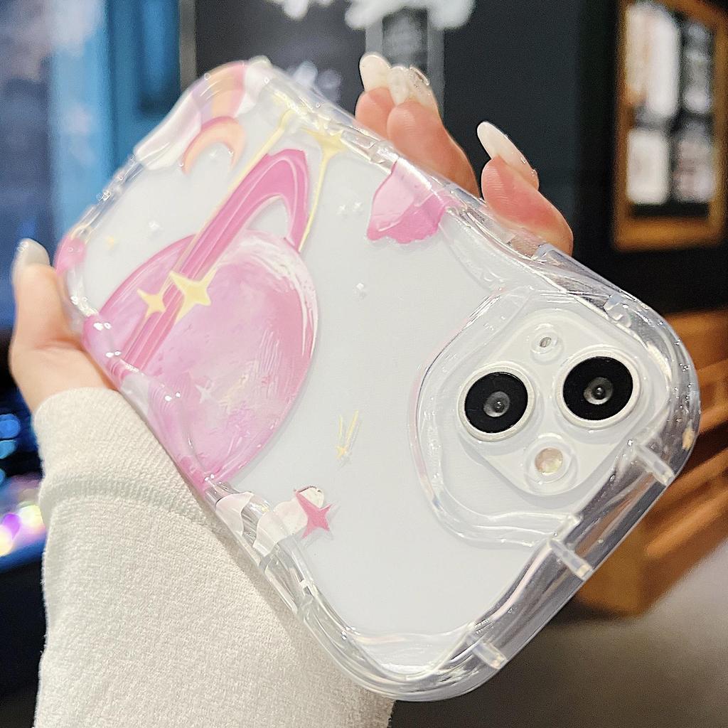 Roztomilé silikonové pouzdro pro Xiaomi Redmi Note 13 12 11 Samsung A54 A24 A14 Oppo A78 A58 A38 Infinix Note 30 Pro Funda Planet Saturn Cover Soft TPU Bumper