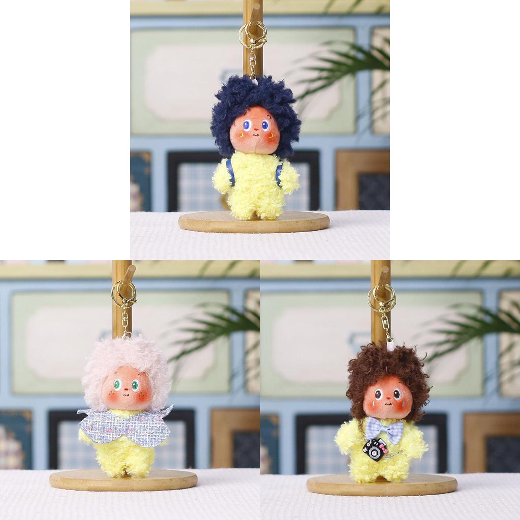 Adorable Star Plush Doll Keychain With Short Pile Fabric For Gifts