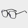 Ultralight TR90 Black Frame Anti-Blue Light Myopia Glasses for Women - Slimming Round Face Design, No Makeup Look