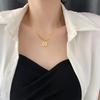 Wenjian Four-Leaf Clover Titanium Steel Necklace for Women - Light Luxury Snake Chain Clavicle Jewelry