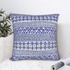 Blue Rows Square Pillow Case Geometric Ink Blue Cushion Covers Awesome Polyester Decor Pillowcase For Car 40*40Cm