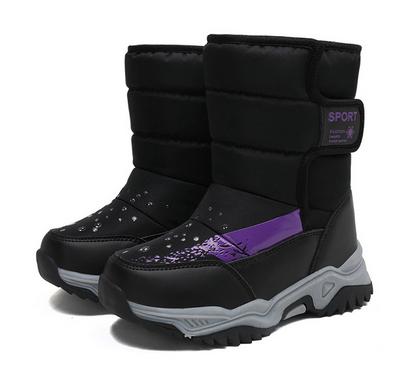 Children Snow Boots Winter Warm Lined Thickened Outdoor Footwear For Boys And Girls