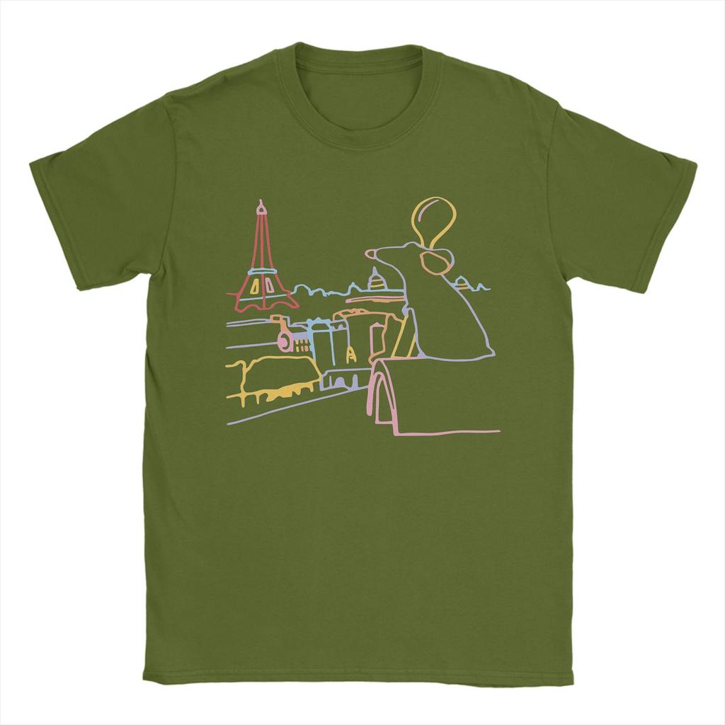 Little Chef Remy T-Shirt for Men Round Neck Cotton T Shirts Short Sleeve Tees Adult Clothes