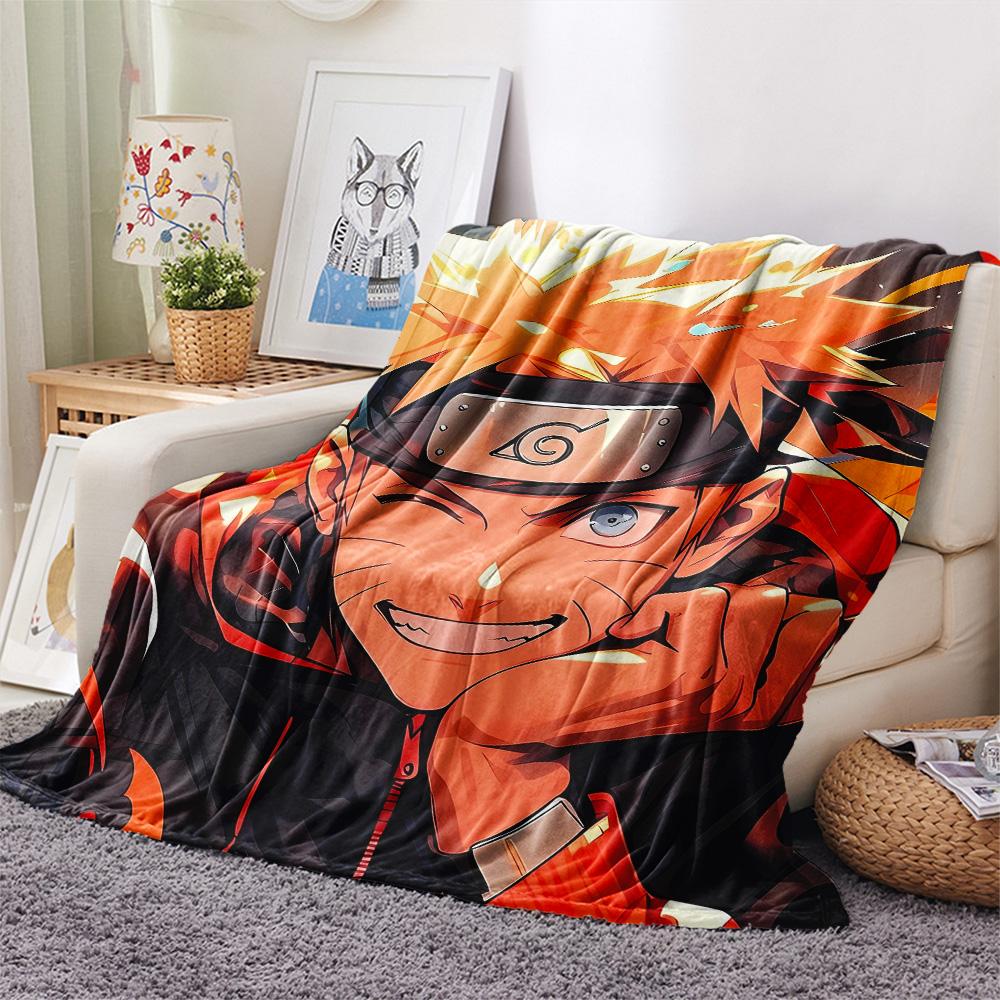 Naruto (Color Background) Print Flannel Blanket, High quality Comfortable for All Seasons, Home Decor, Warmth and Comfort