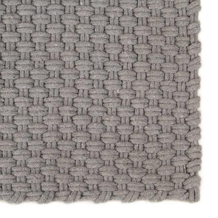 VidaXL Rectangular Rug Grey 160x230 Cm Cotton 345122