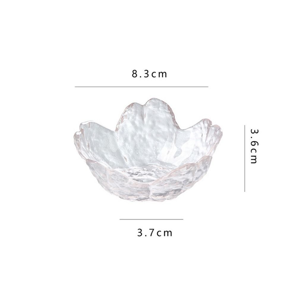 Exquisite Gold Inlay Glass Sakura Disc Nordic Style Japanese Sauce Bowl Small Flower Candle Holder Wedding Table