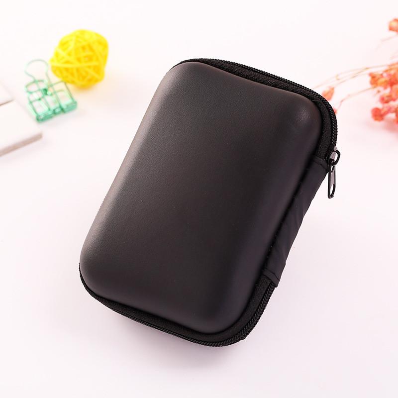 Elegant Mini Zipper Earphone Bag With Mesh Pocket And High Quality Eva Material For Safe Travel