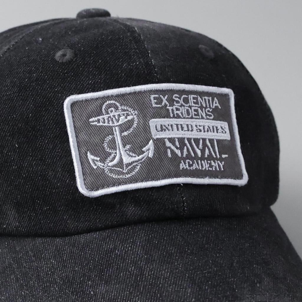 Askeri soluk denim düşük şapka, Amerikan yaz beysbol 068 [AVIREX] nakışı, erkek MA-1 şapkası, gündelik, şapka, siyah,