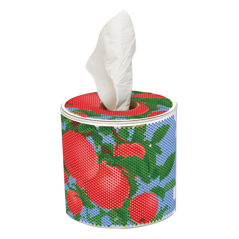 5D DIY Diamond Art Colored Pattern Tissue Box Full Drill Rhinestones Decorative Tissue Box for Home Car Desk Decoration Craft