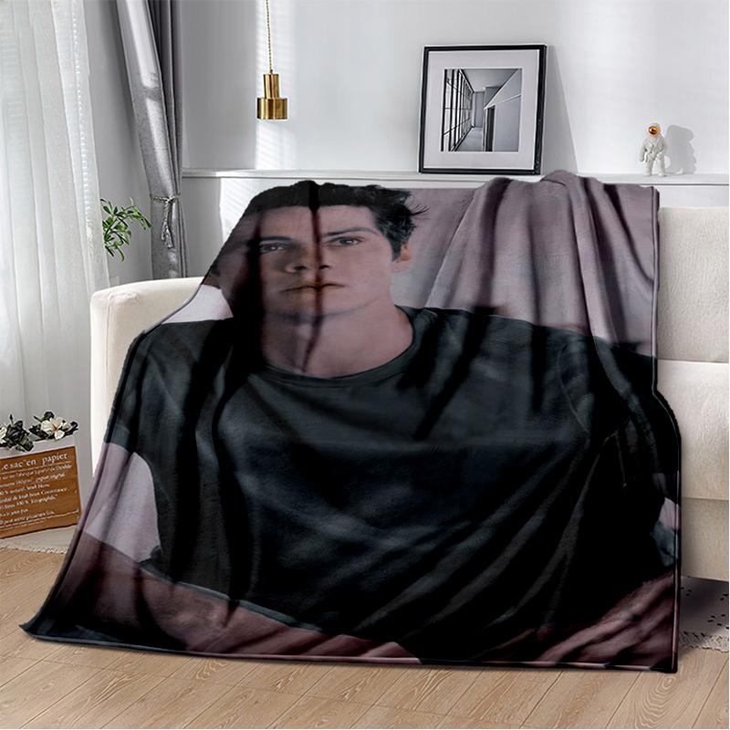 3D Dylan O’Brien DOB Actor Soft Plush Blanket,Flannel Blanket Throw Blanket for Living Room Bedroom Bed Sofa Picnic Cover Gift