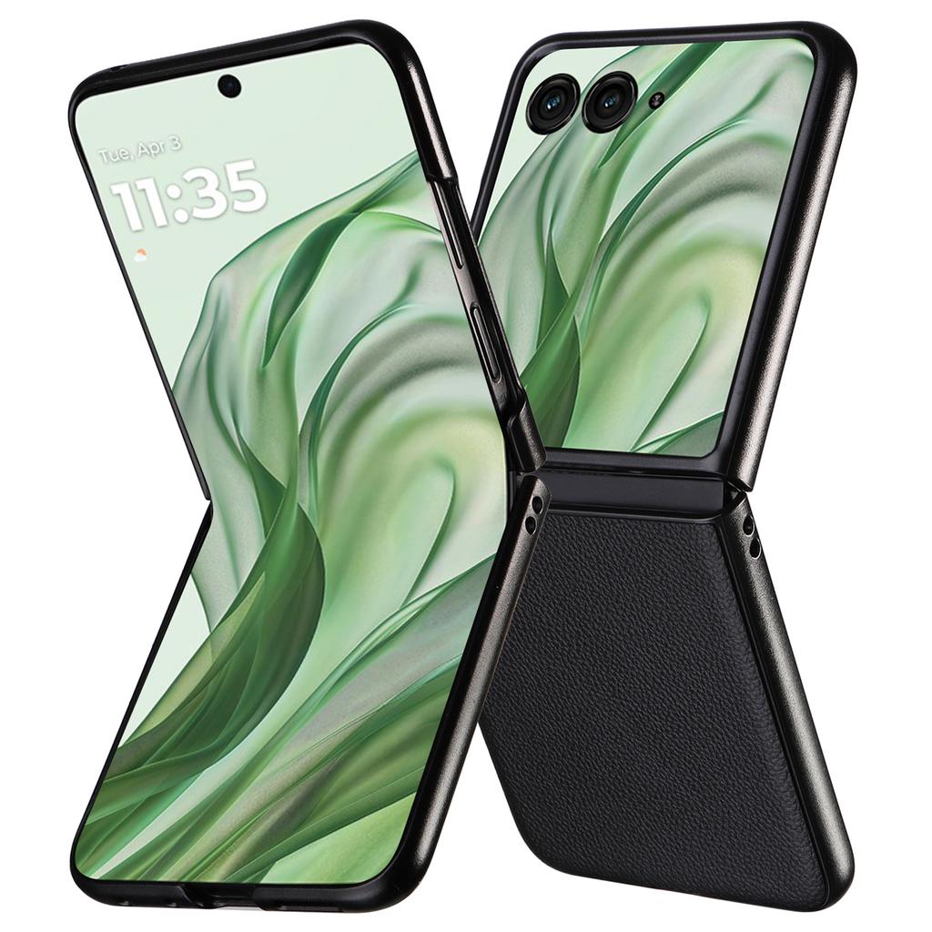 For Motorola Razr+ 2025/Razr+ 2024/Razr 60 Pro 5G/Razr 50 Ultra 5G Case Litchi Texture Leather+Hard PC Phone Cover