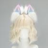 Gradients Color Plush Cats Ear Hairband Comfortable Adjustable For Anime Cosplays Halloween Costume Event Daily Style