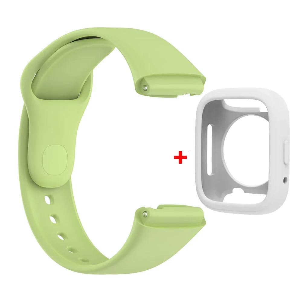 Silicone Strap For Redmi Watch 3 Active/Lite Bracelet Watchband + Protective Case Shell