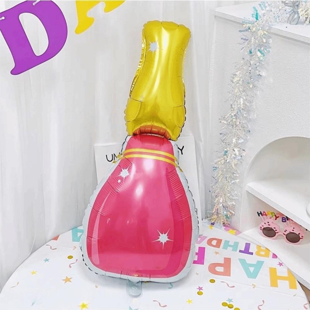 New Large Lipstick Nail Polish Ballons Cartoon Beauty Theme Aluminum Film Ballons Multi-shape Decoration Balloons Birthday Party