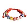 Handmade Cat Bead Bracelet Chinese Style Red String Hand Rope Ceramic Maneki Neko Bracelet  Girls