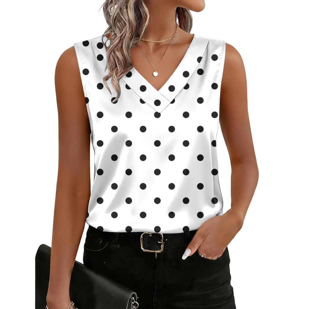 Women's fashionable polka dot printed blouse