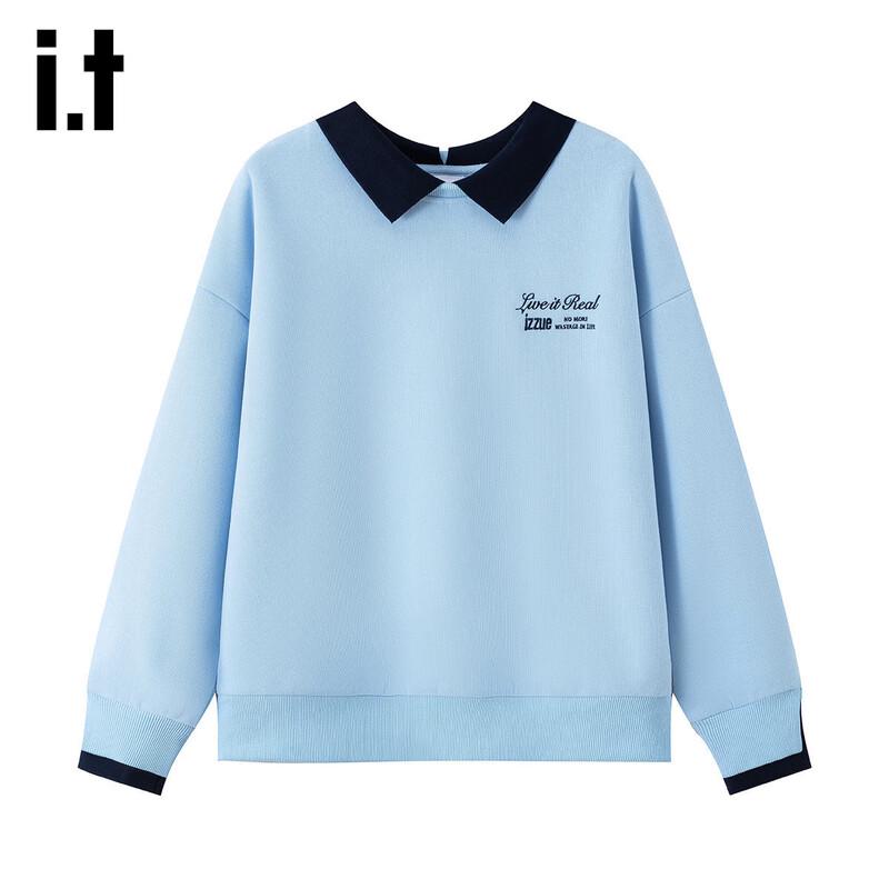Izzue IT Women s Lapel Collar Loose Fit Sweatshirt XL