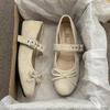 Fashion Shoes Woman 2025 Bow-Knot Female Footwear Shallow Mouth New Retro Butterfly Summer Dress Flock Flat Spring Butterfly-knot Mary