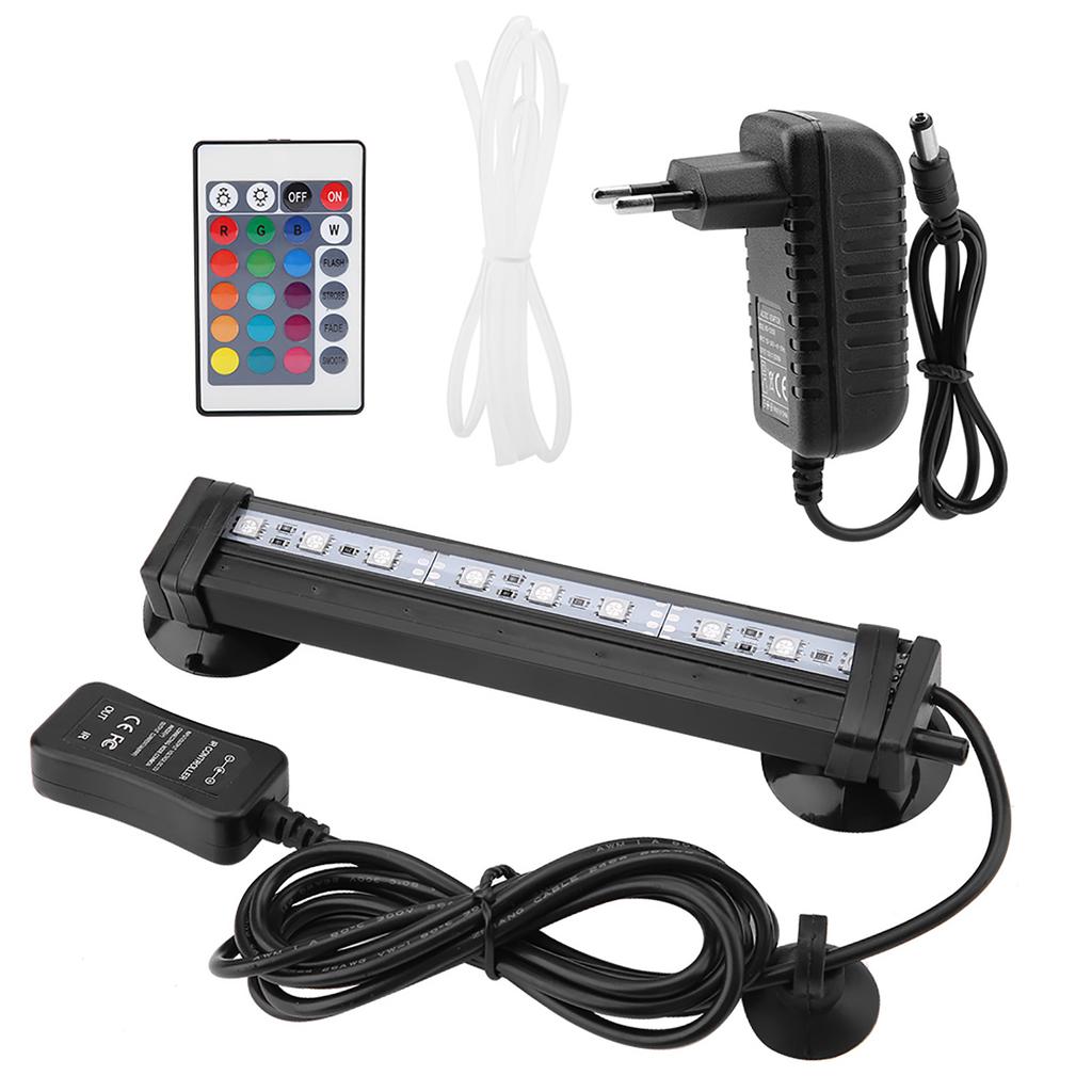 Fish Bubble Light Underwater Led Light with Remote Control Aquarium Light Kit 16cm