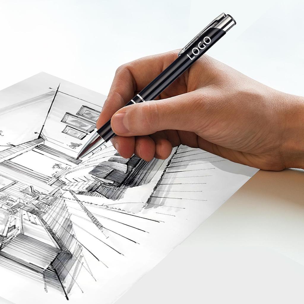 Aluminum Gel Ballpoint Pen with Customizable Laser-Printed Logo