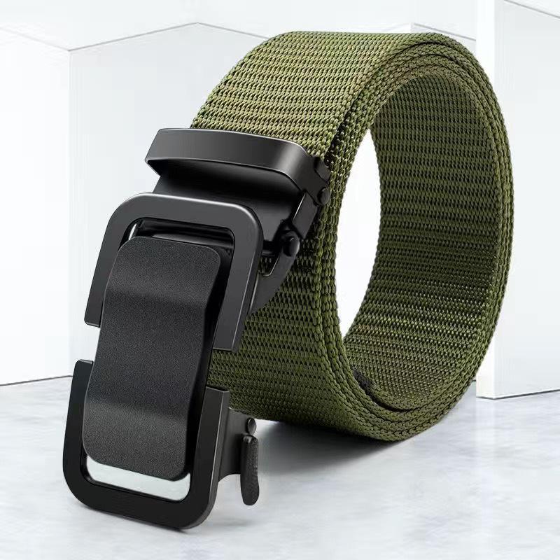 

Men s Durable Nylon Canvas Waist Belt with Automatic Buckle - Thick, Wear-Resistant, and Versatile for Casual Outdoor Use. 130 cm