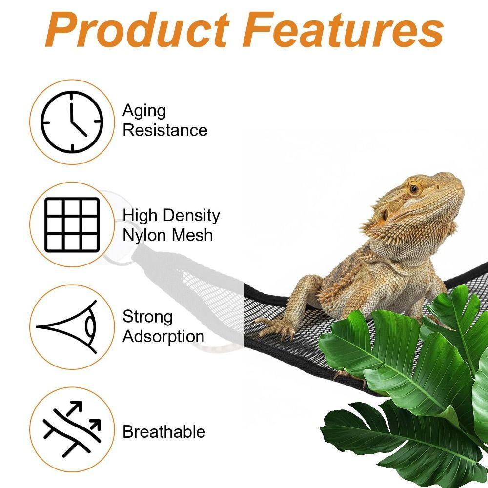 2 Stück Einfache Installation Eidechsenliege Terrarien Habitat Dekor Reptil Hängebett Reptil Zubehör