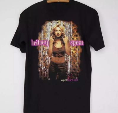Britney Spears Oops I Did It Again Tour T-shirt maat S-5XL