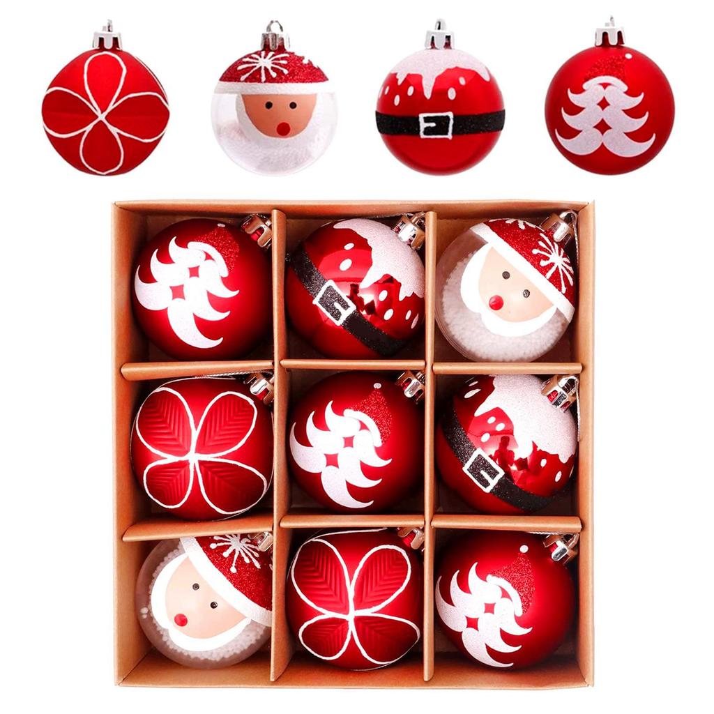 Christmas Tree Decor Painted Christmas Ball Set Festival Decorative Balls Elegant Hanging Ball For Home Decor Wedding Party