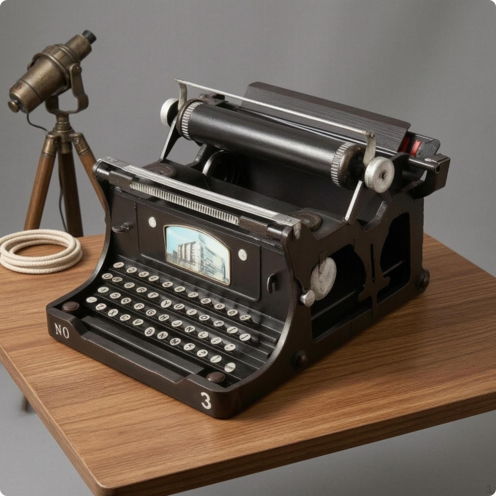 Vintage Typewriter Model Metal Retro Tabletop