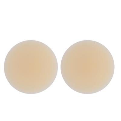Adesivos de silicone reutilizáveis, adesivos redondos para sutiã, adesivos seguros para mamilos, capa branca leitosa S=7cm