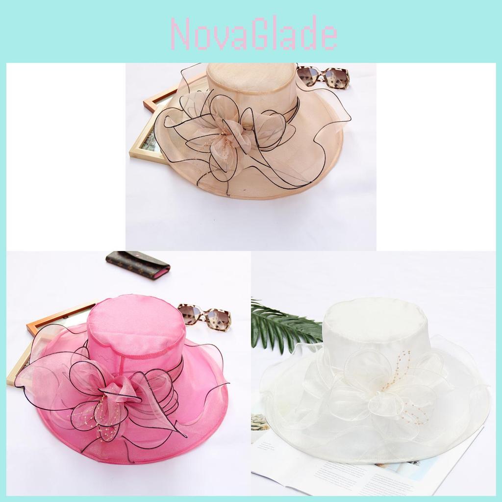 Summer Sun Hat With Large Brim And Breathable Organdy Material For Womens Outdoor Use