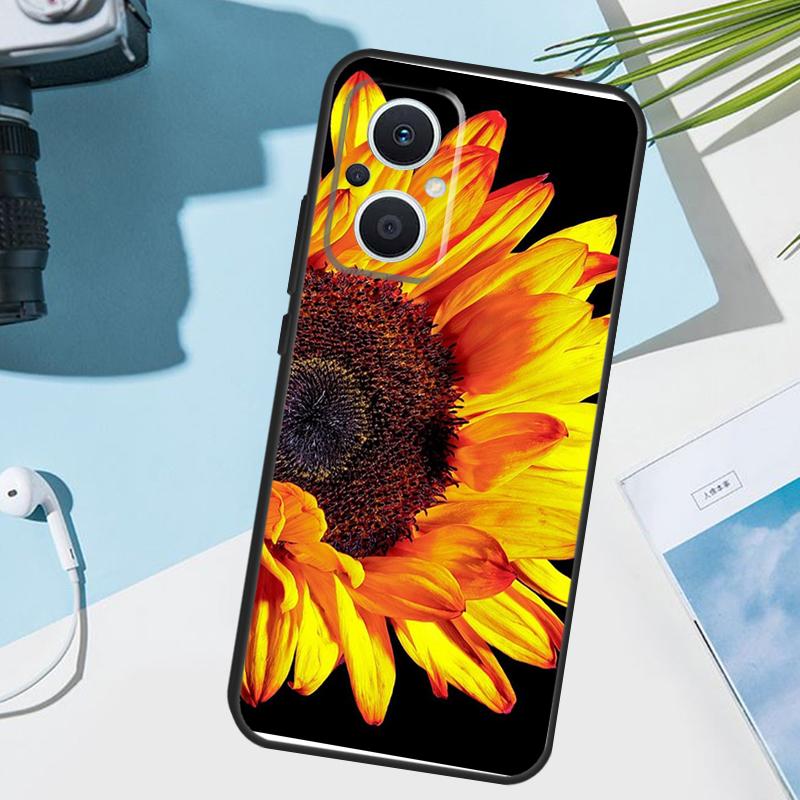 Sunny Sunflower Cover For OPPO Reno 8 7 Lite 10 11 12 13 14 Pro 11F 12F 13F 14F OPPO Find X8 X5 X9 Pro Case