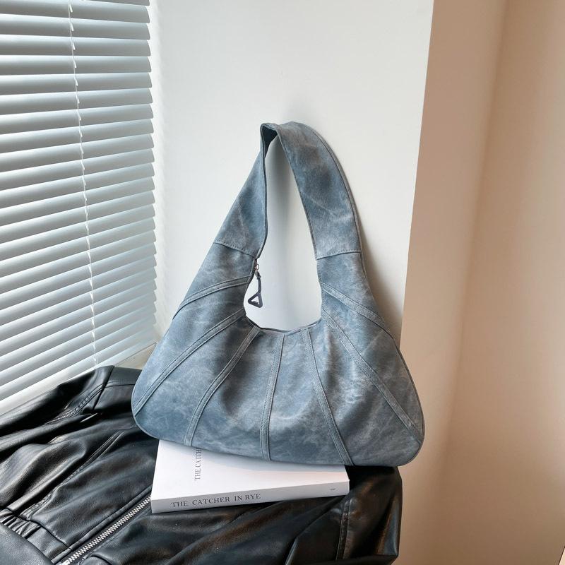 Simple Shoulder Bag Vintage Hobo Bag Large Capacity Handbag Tote Bag Minority Design Fashionable Crescent Bag Students