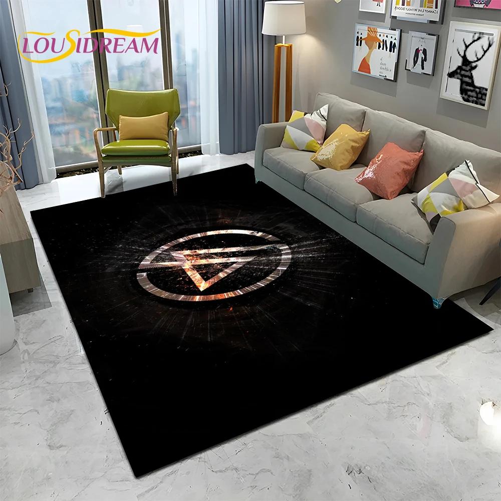 Tappeto Tappetino Decorativo 3D Retro Rock Band L-Linkin Park Logo per Casa Soggiorno Camera da Letto Divano Zerbino, Tappeto per Area Bambini Tappetino Antiscivolo