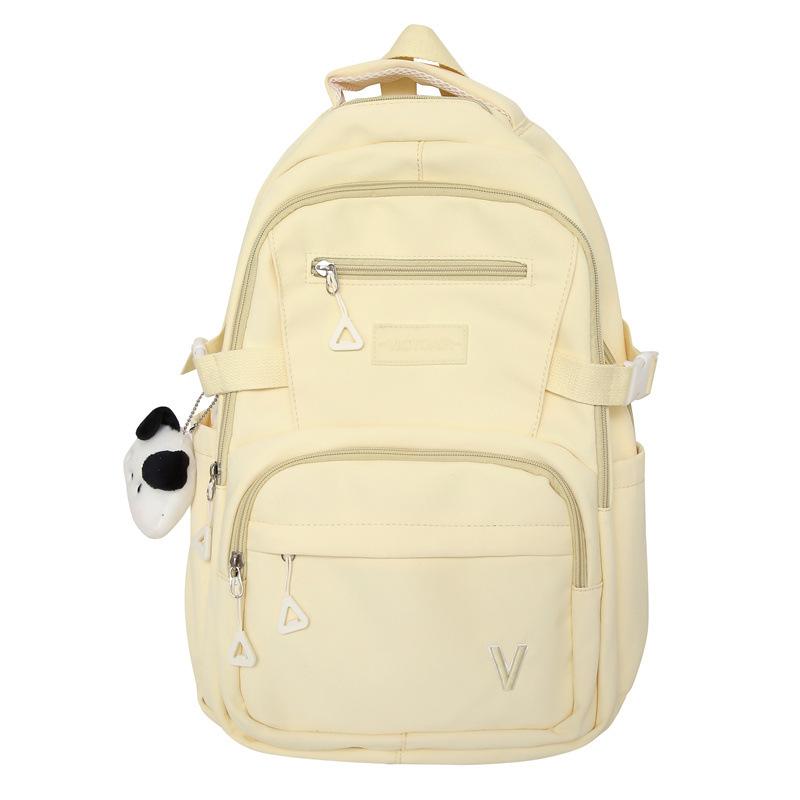 

Женский школьный рюкзак большой емкости, однотонный студенческий рюкзак жёлтый