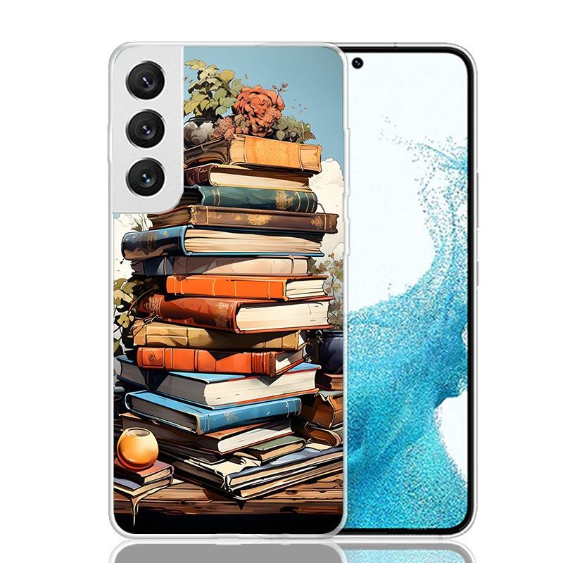 Read Books Illustration Reading Phone Case For Samsung Galaxy S26 S25 Edge S24 S23 FE S22 Ultra S21 Plus S20 + Fundas Cover Coqu