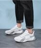 Red Dragonfly Men's Waterproof Leather Sneakers with Mesh Upper, Thick Rubber Sole, and Height Boost for Spring/Autumn Travel