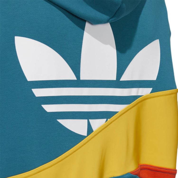 Adidas Originals Sweat Hoodie Soft Comfortable Long Sleeve Sweatshirt Unisex Hoodies Coral-Blue H46696