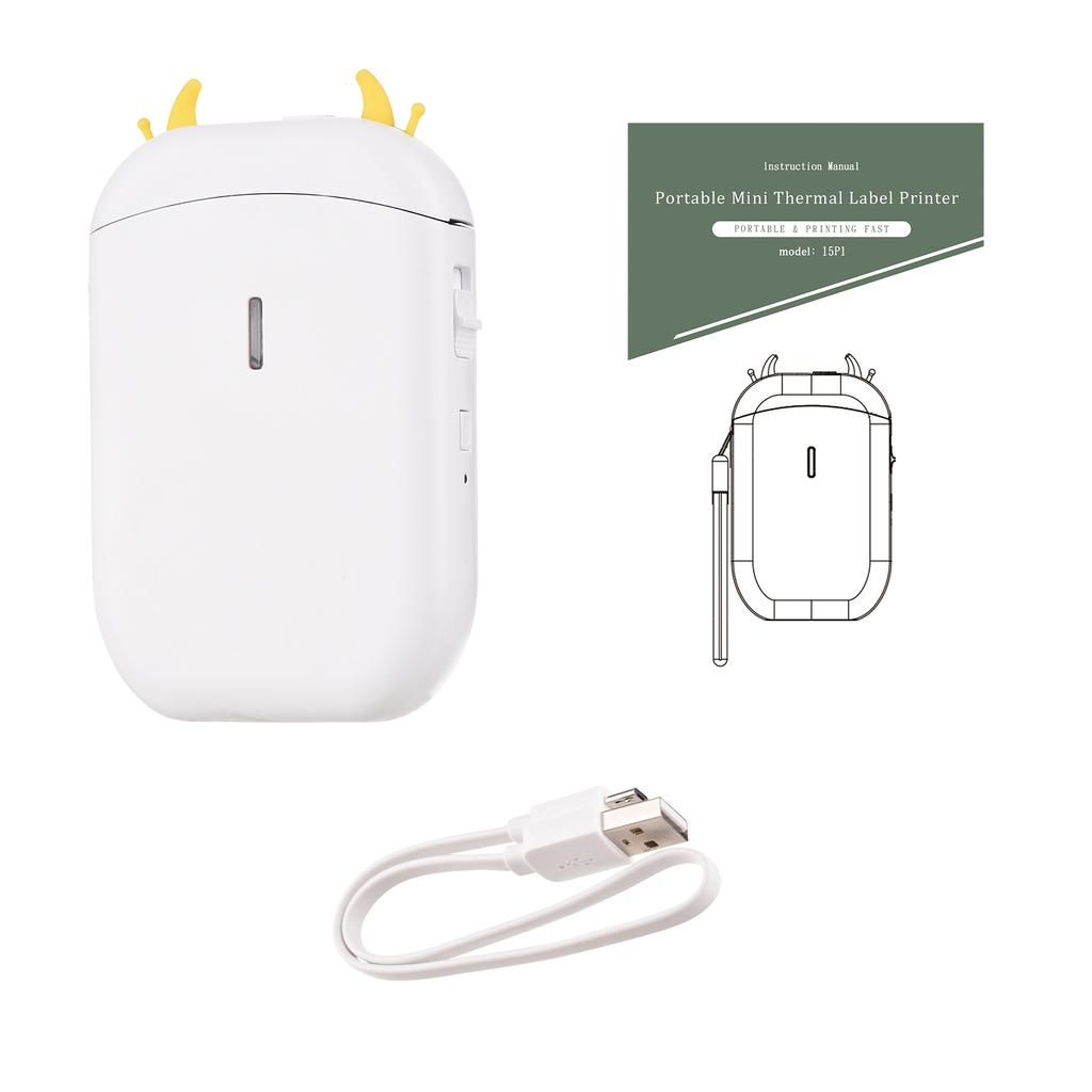 Label Maker Machine Mini Pocket Thermal Label Printer All In One BT Connect 203DPI Prince Tag DIY Date Journal Study